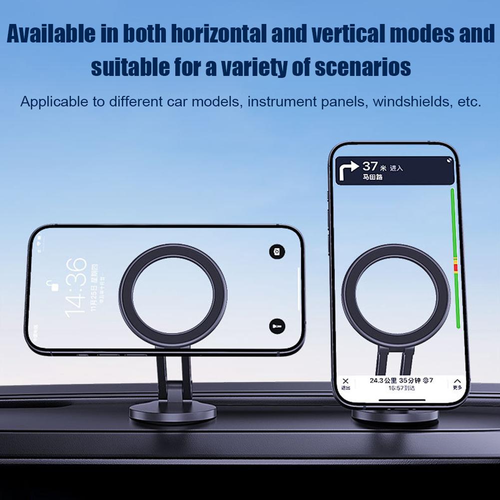 Складной универсальный магнитный автомобильный держатель для телефона — фото 6