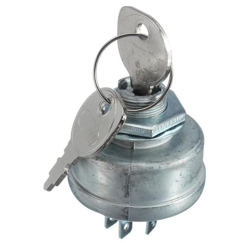 Lawn Mower Ignition Starter 5 Spade Terminal Heavy Duty Engine Starter Switch for Garden Lawn Mower Replacement Parts one size