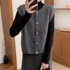 Fashion Round Neck Cardigan Sleeveless Women Sweater Casual Loose Single-breasted Thin Knitted Vest Casual Solid Color Office Tank Tops