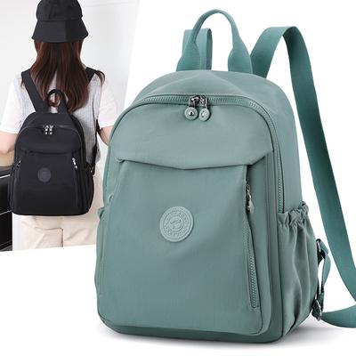 Large Capacity Fashionable Solid Color Women's Backpack, New Casual Travel Nylon Backpack for Outings