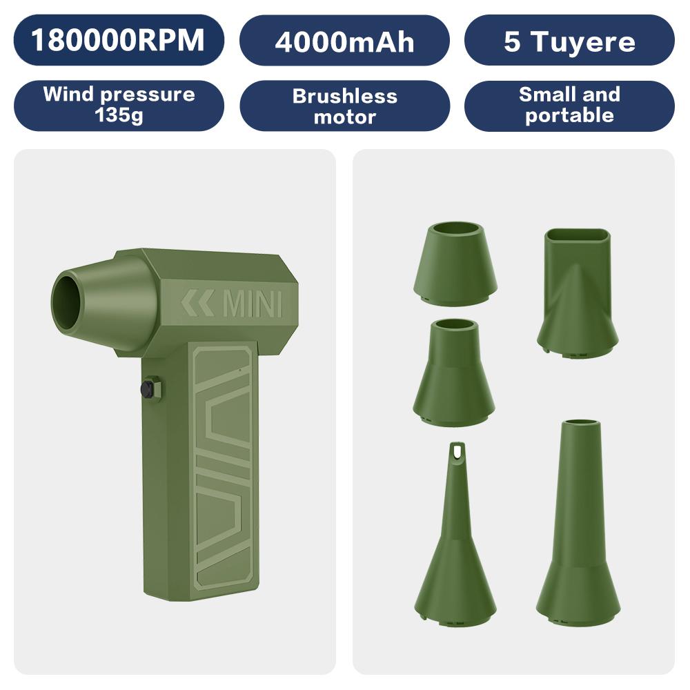 Handheld Portable Violent Blowers 180000RPM Mini Turbo Jet Fan High-speed Vacuum Air Dust Cleaner Rechargeable Turbo Blower Fans