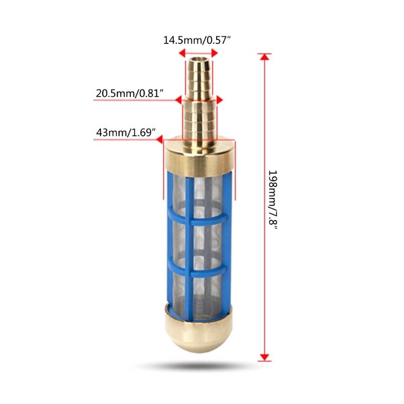 Stainless Steel Pickup Filter High Pressure Washer And Car Washer Brass 3/4 Inch 1/2Inch Hose Water Suction Strainer