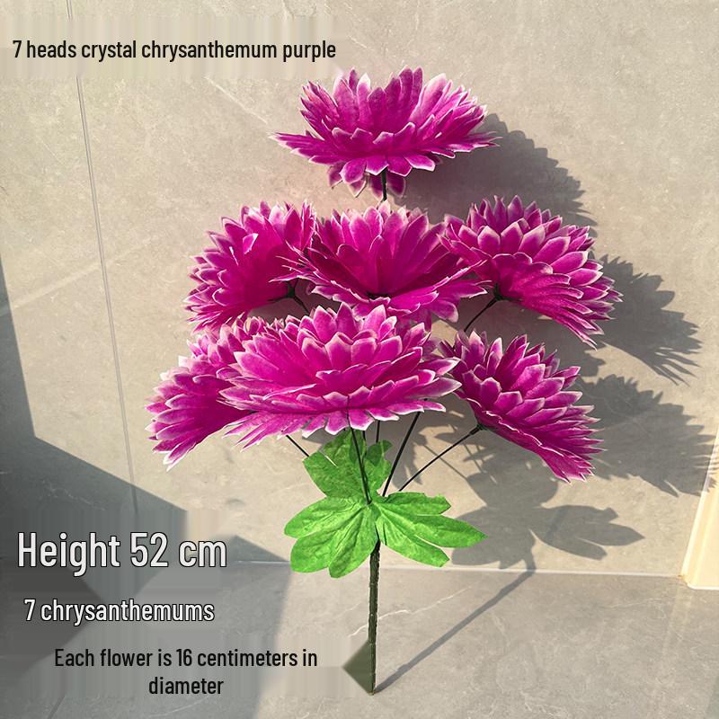 Chrysanthemum Silk Flowers for Qingming Festival Grave Offerings