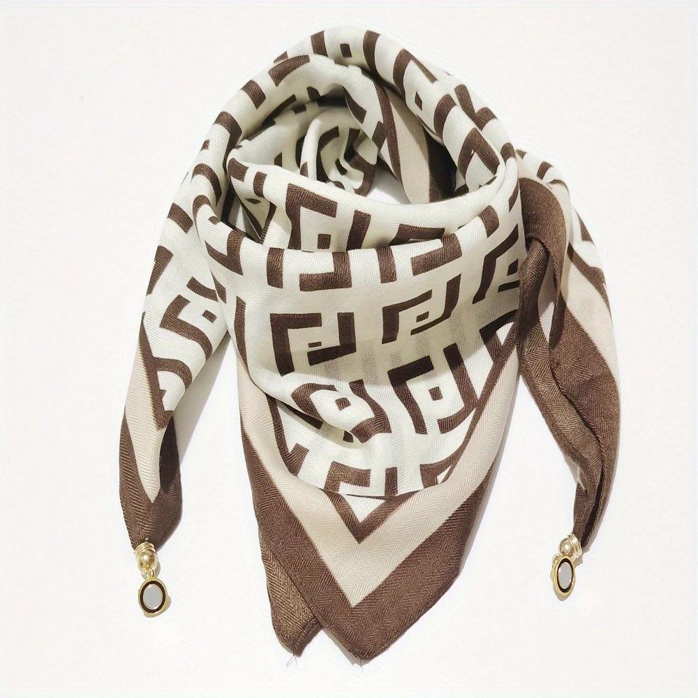 

Autumn and Winter Versatile Magnetic Snap Triangle Scarf Square Neck Warmer for Women