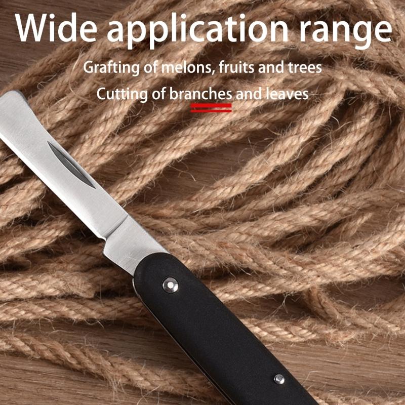 Compact Folding Garden Cutter Tool Ergonomic Design For Grafting Trimming And Cutting Shrubs With Stainless Steel Blade
