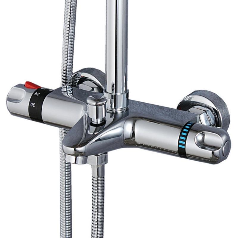 2 Handle Thermostatic Shower Valves Constant Temperature Hot Cold Water Mixer Valves Bath/Shower Valves Trim Enduring