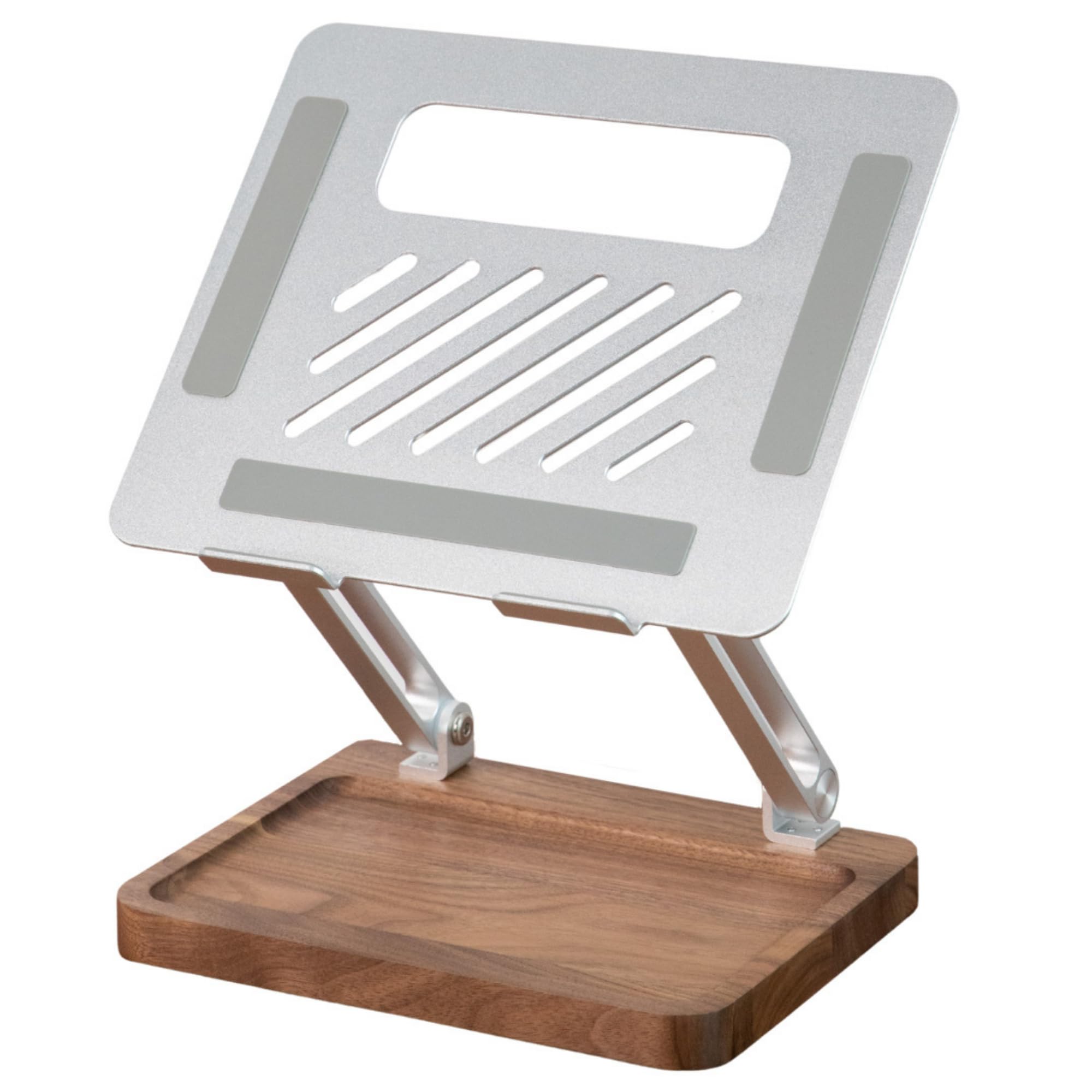 

Деревянная подставка для ноутбука Muso Wood для подъема ноутбука с хранилищем из грецкого ореха, регулируемая, эргономичная деревянная подставка для вентиляции ноутбука для дюймовых ноутбуков, для стола