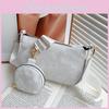 Fashionable Small Square Black Underarm Bag For Women With Cute Sweet Style And Chain