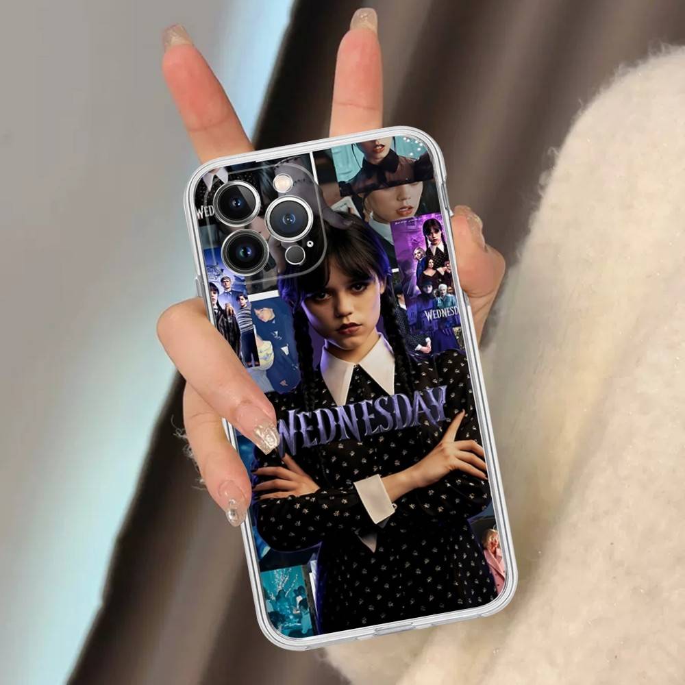 

MOVIE W-Wednesday For IPhone 17 16 15 14 13 12 11 Pro Max Plus Mini Funda For Transparent Cover iPhone 15