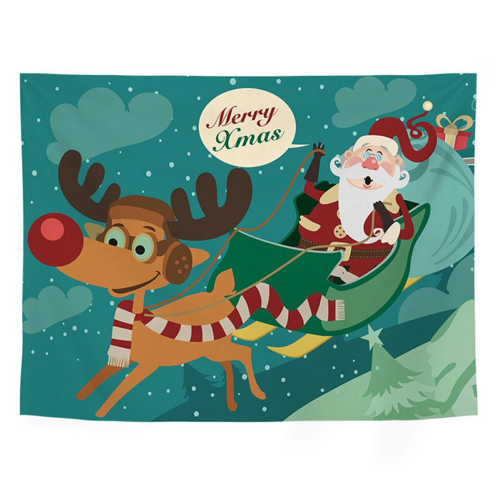 Christmas Tapestry, Christmas Decoration, Background Decoration, Living Room Decoration, Painting, Santa Claus Hanging Cloth