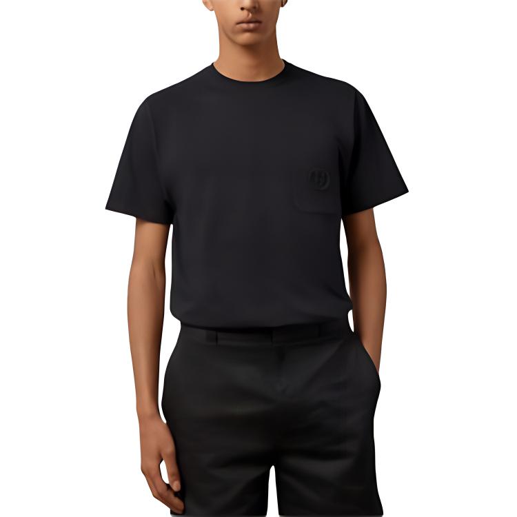 GUCCI T-Shirts Men's Black Crew Neck Moderate Straight Fit 774347-XJGA8-1043