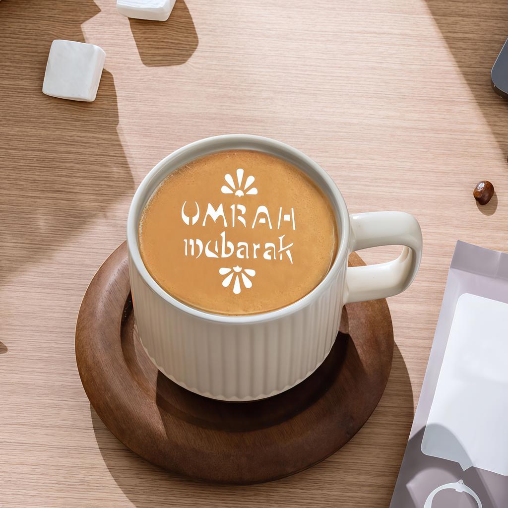 6pcs/18pcs Eid Mubarak Moon Spray Stencils Coffee  Decor Ramadan Decor Eid Al Adha al-Fitr EID Mubarak Party