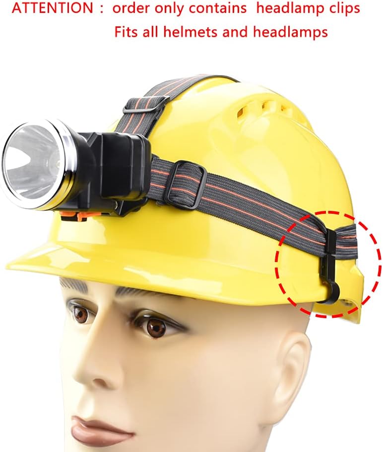 4-20 Pieces Helmet Headlight Hooks - Black ABS Plastic Headlamp Clips for Various  Hard Hat, Working Secure Helmet Accessories
