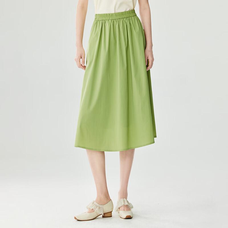 INMAN A-Line Pleated Mid-Length Skirt S