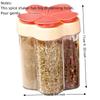 PP Travel Spice Containers 450ml Condiment Jars Durable 5 In 1 Spice Jars  For Restaurant