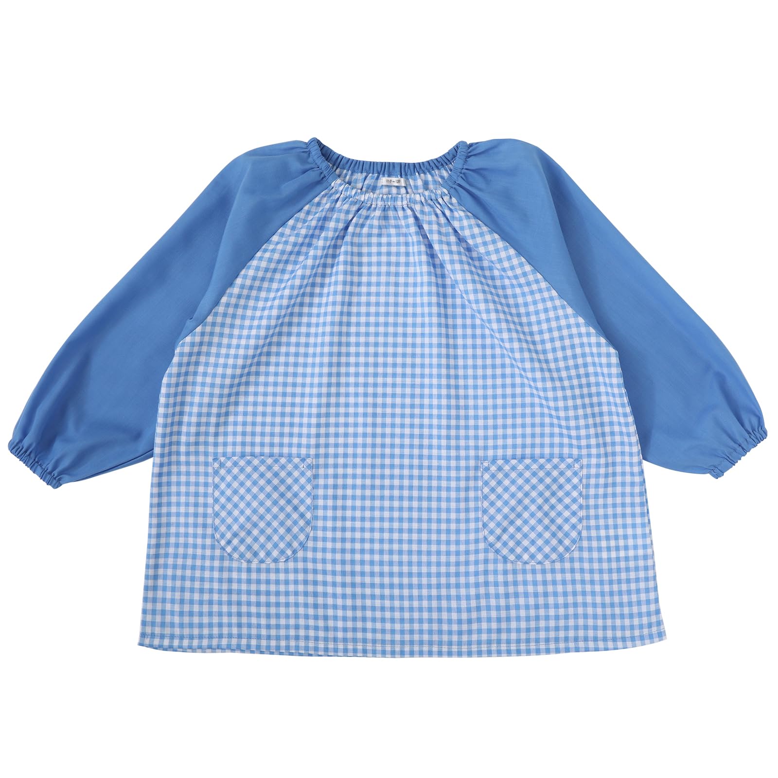 

JACKIE&YORK Long Sleeve Smock Playwear Kindergarten Nursery Children Sax 100-110cm
