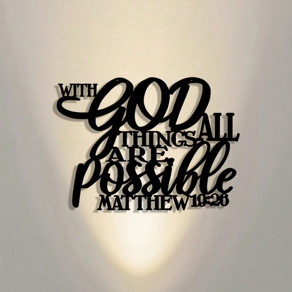 Metal Wall Art Scripture Decor Bohemian Style Gift Home Accent