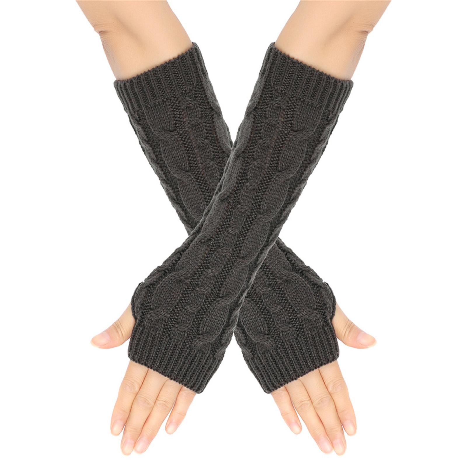 

1 пара женских шерстяных нарукавников, зимние удобные нарукавники, вязаные рукава для зимнего комфорта 11