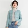 Round Neck Liner Padded Jacket Women's Winter Slim-fit Bottoming V-neck Solid Color Slimming and Warm Short Lightweight Padded Jacket