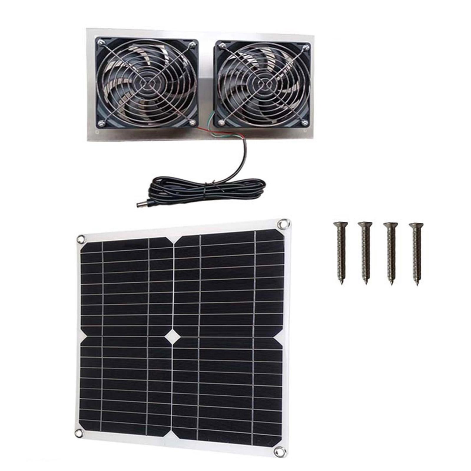 

Flexible Solar Operated Exhaust Fan Temperature Control Device for Motorhomes Ships Hen Houses Dog Dens Ventilation 1
