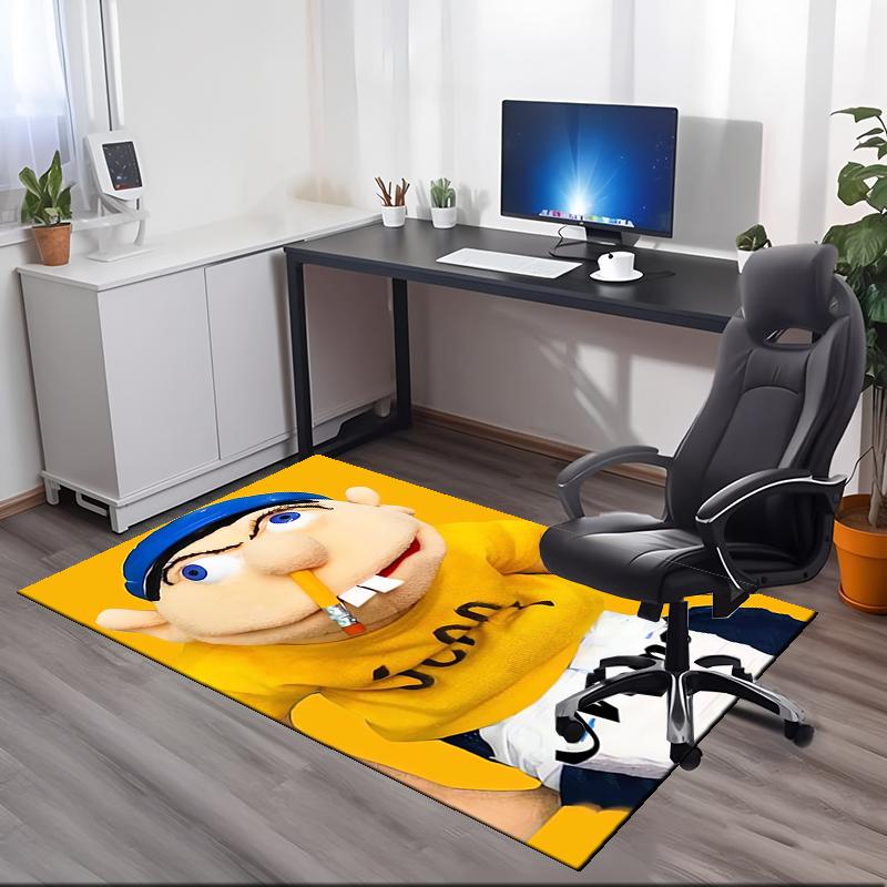 Custom Name Jeffy Printed Carpet, for Office Chair Living Room Bedroom Kitchen Room Decor Gifts.