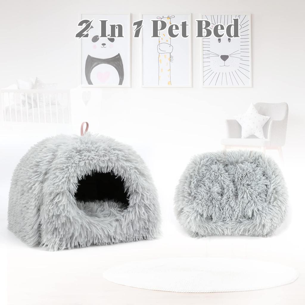 Cozy Pet Bed: Enclosed Tent for Cats, Dogs, Hamsters, Guinea Pigs, Rabbits & Small Pets