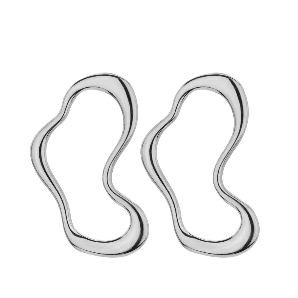 

Hollow Irregular Earrings For Women Exaggerated Large Gold Color Stainless Steel Geometric Stud Earrings Female Jewelry Gift