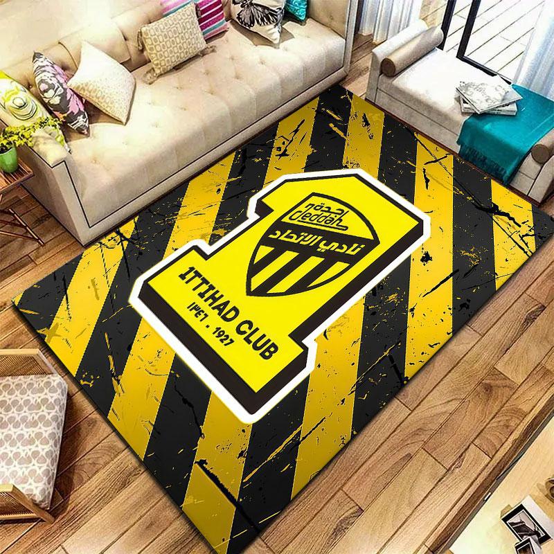 Al-Ittihad FC Carpet Rug for Living Room Bedroom Home Sofa Decoration,Kids play Non-slip Floor Mat