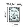Witch-Themed Dark Night Brooch: Versatile Alloy Cartoon Badge for Clothing Accessories