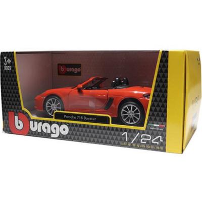 Bburago 1:Model Samochodu Porsche 718 Boxster w Skali 24 - Żywy Pomarańcz