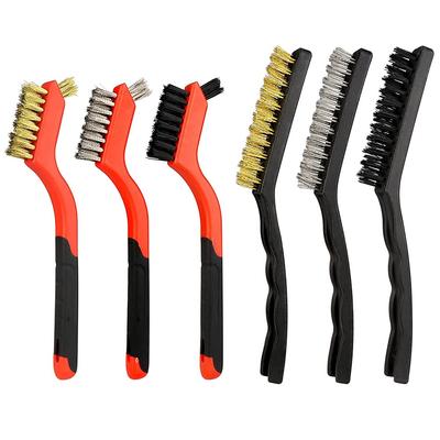 Wire Brush Set 7In 9In,6Pcs Small Wire Brushes for Rust, Dirt &Amp Cleaning