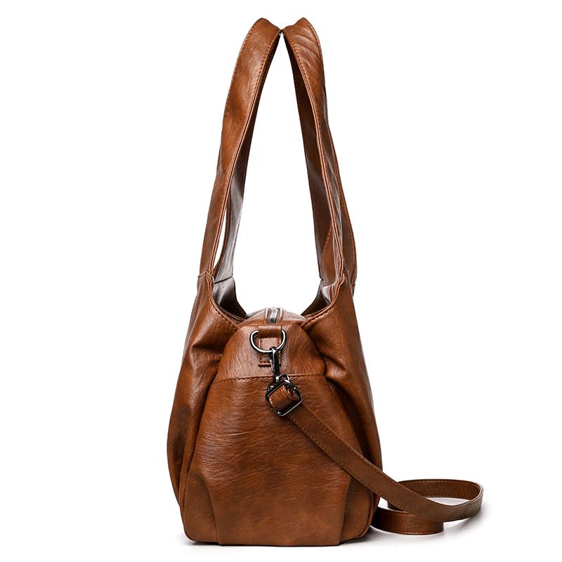 Tote Bag Women's Large Capacity Crossbody Bag Soft Leather Shoulder Bag Underarm Bag