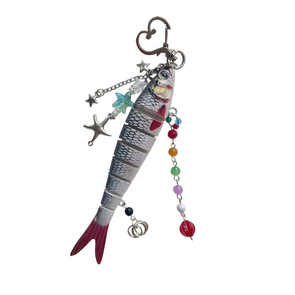 Niedlicher Fisch Schlüsselanhänger Langlebiger Legierungs-Harz-Anhänger Leichtes Tragbares Accessoire Für Schlüssel Taschen Geschenkidee