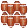 Brown Football Party Lanterns Set of 10 for Indoor and Outdoor Decoration