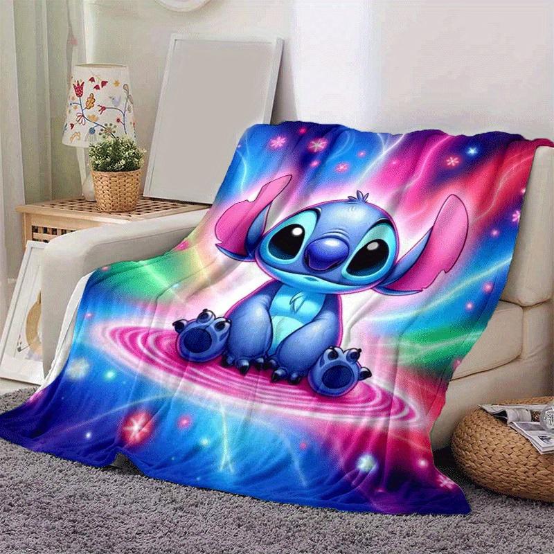 1pc Cute Stitch Printing Blanket - Soft, All-Season Throw for Living Room, Bedroom,Personalized Gift with Adorable Cartoon Design