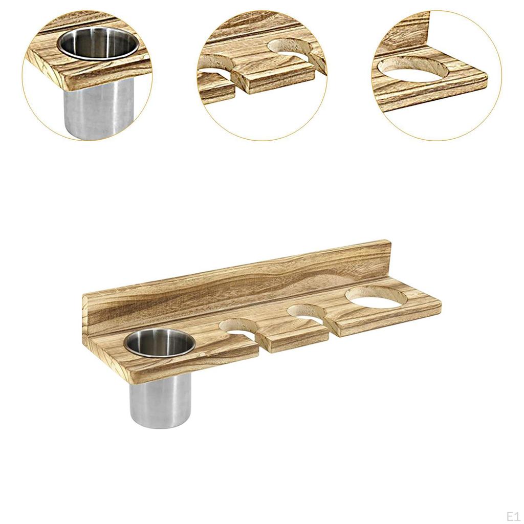 Hair Blow Dryer Rack Hanger Stylish Wood Practical Storage Tool Organizer for