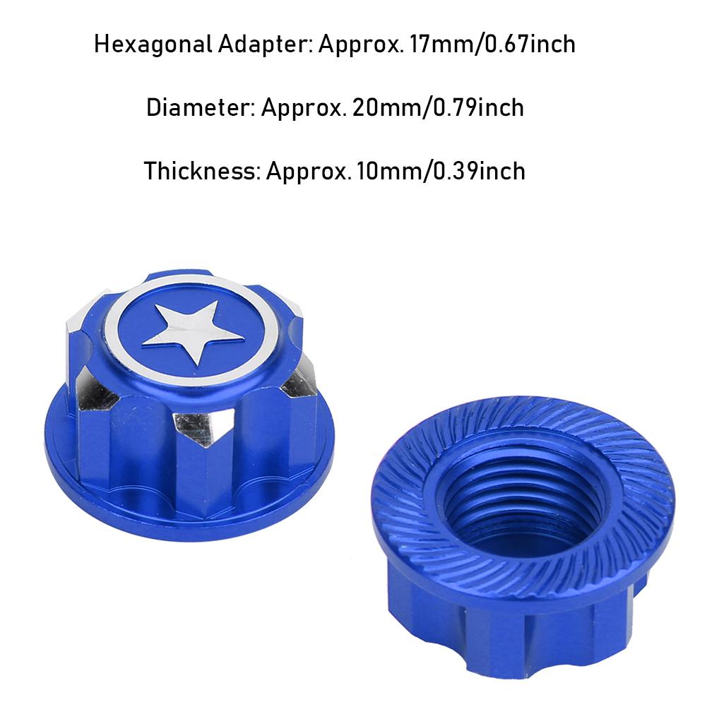 4 Stück Aluminiumlegierung Metall 17mm Sechskant Radmitnehmer Muttern Set Passend für X MAXX Summit RC Auto(rot )