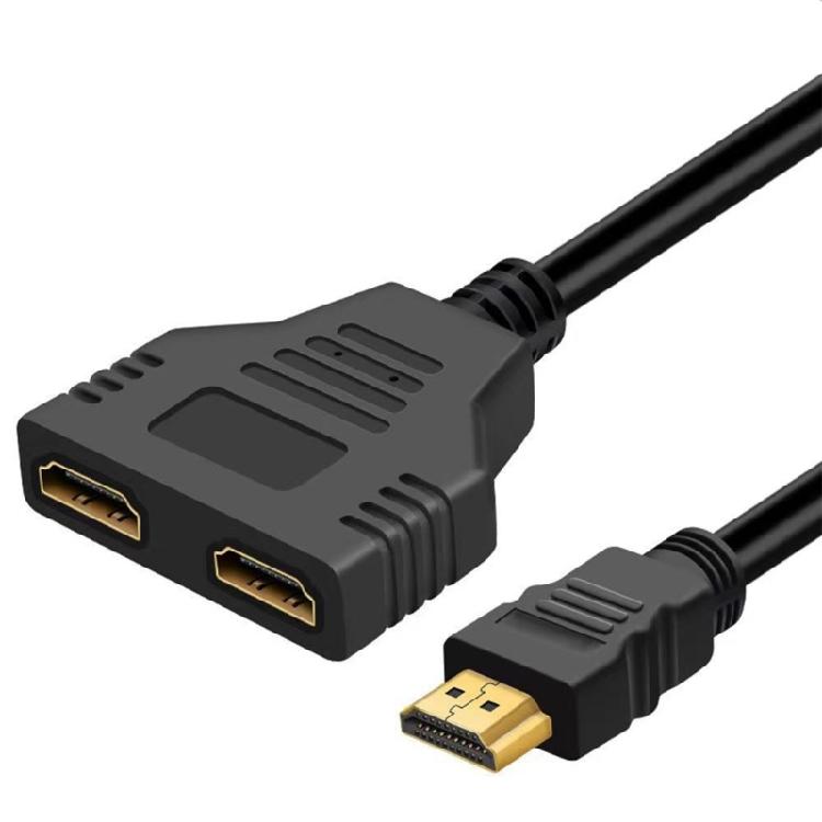 HDTV Splitter 1 To 2 Output for Double Monitors 1 In 2 Out 1080P Video Support for Computer TV and Gaming Deskop