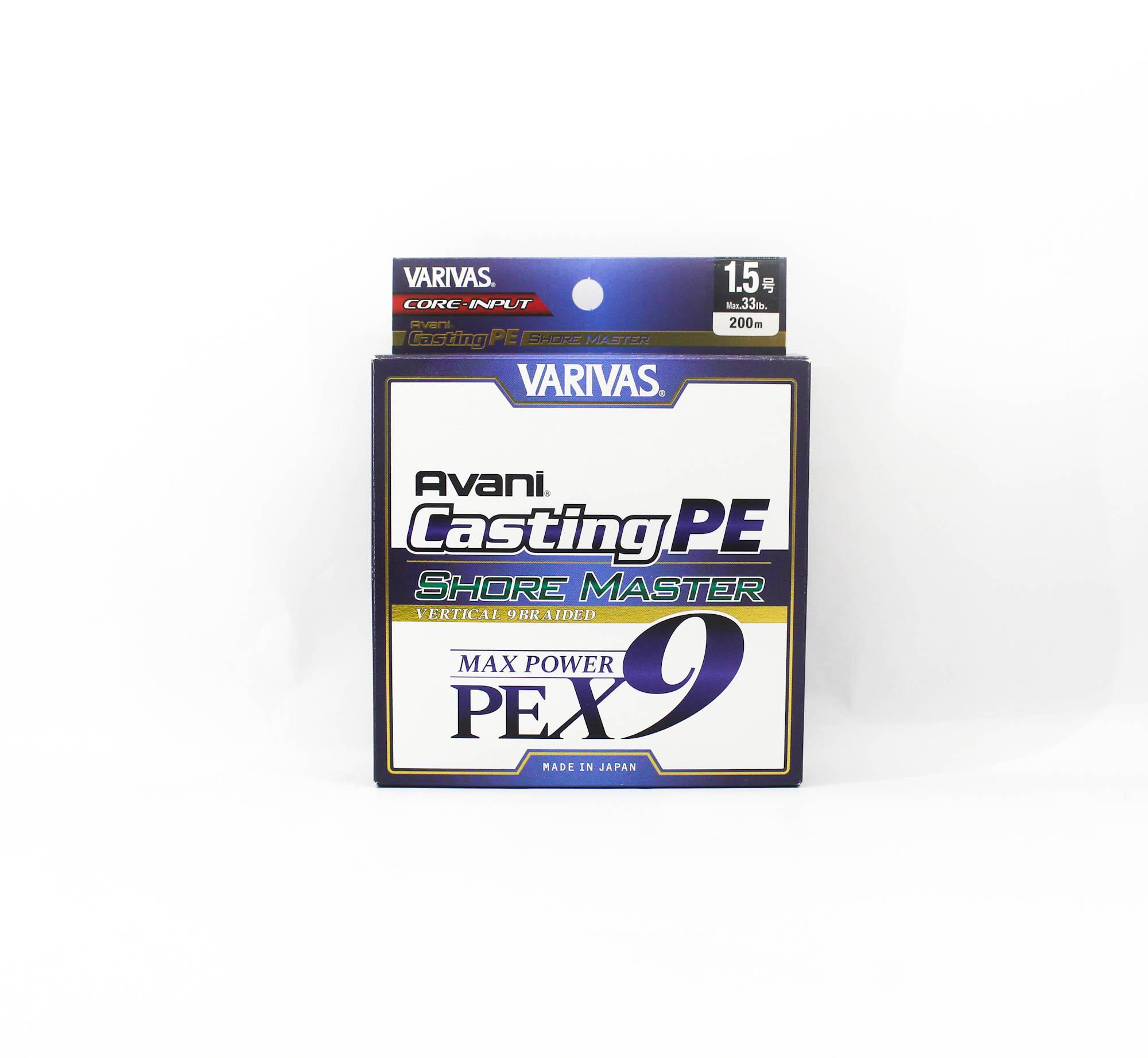 

Varivas P.E Line Avani Shore Master Casting X9 200m P.E 1.5 33lb (0884) белый