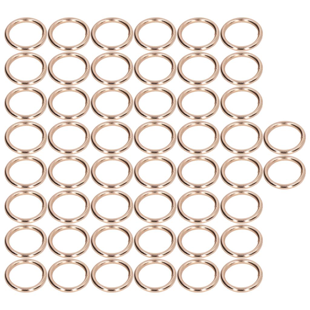 50Pcs Metal Rings 15x3mm Iron Material Sturdy Durable Multifunctional Exquisite O Rings MetalGold