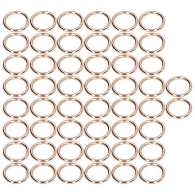 50 Pièces Anneaux Métalliques 15x3mm Matériau Fer Robuste Durable Multifonctionnel Exquis Anneaux O Métal Or