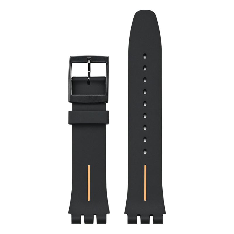 Soft Silicone Strap for Swatch 16mm 17mm 19mm 20mm Rubber Watch Straps Men's Women's Waterproof Sports Bracelet Wristband