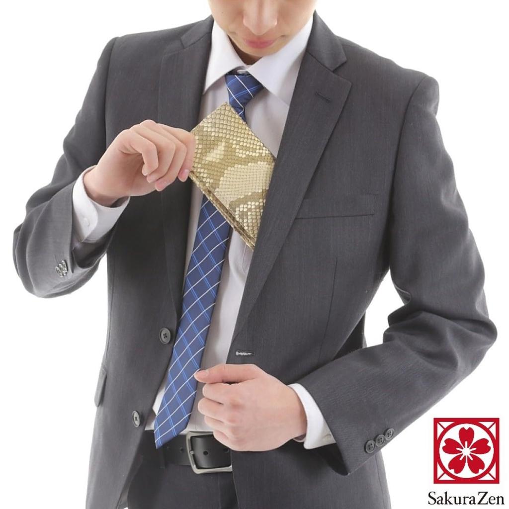 [SakuraZen] Golden Snake Musou Snake Leather Money Luck Wallet, Python Long Wallet, Full Snake Leather Wallet, Made In Japan, Men's, Genuine Leather,