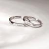 New Simple Couple Rings Silver Color Sun Moon Adjustable Open Ring For Women Men Wedding Fashion Jewelry Gifts