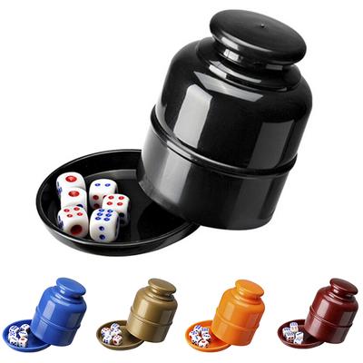 Bar Party Dice Cup picie gra planszowa pudełko na kości hazardowe z 5 kostkami K6