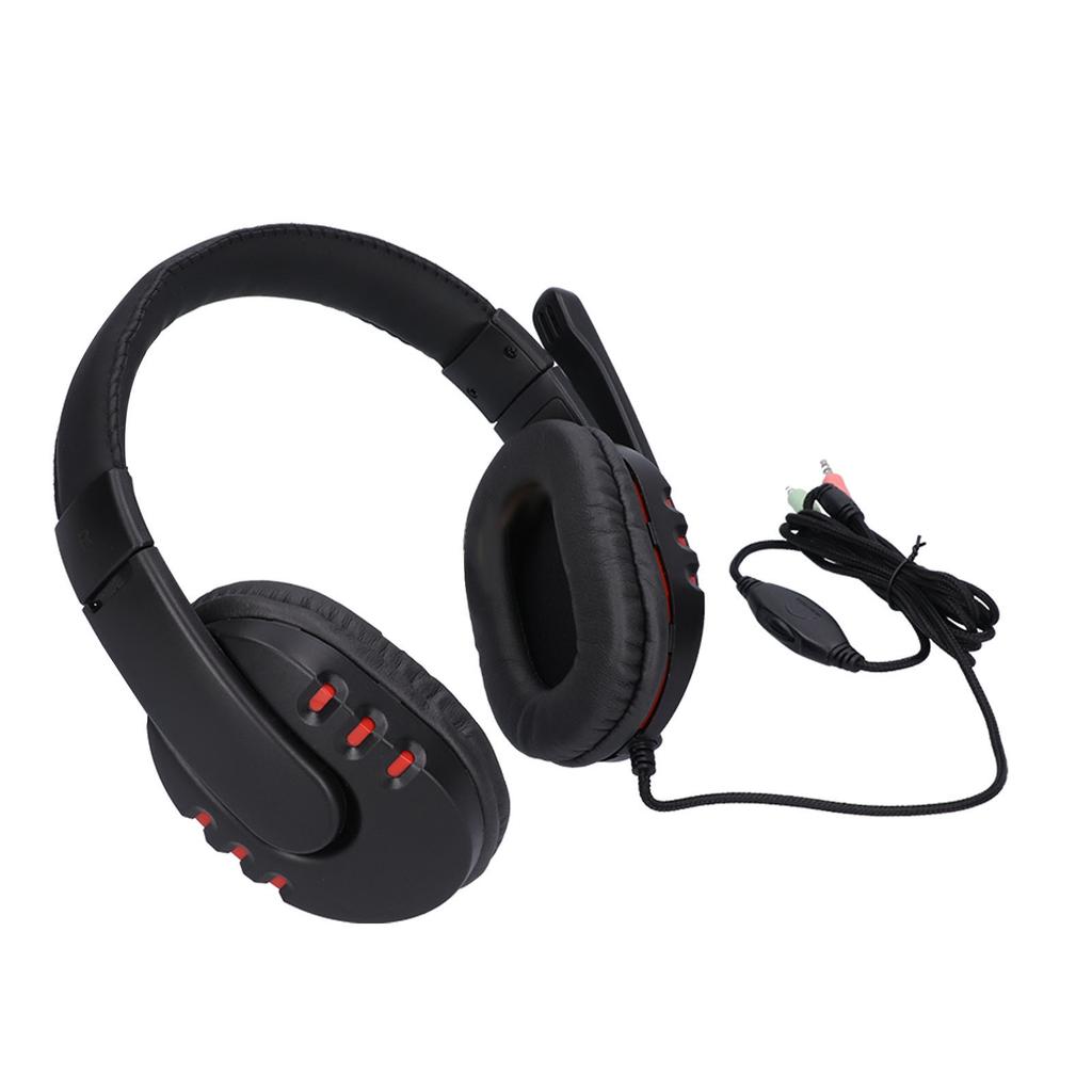 Gaming Headset Verstellbare kabelgebundene Gaming-Kopfhörer mit drehbarem Mikrofon für 3,5-mm-Geräte