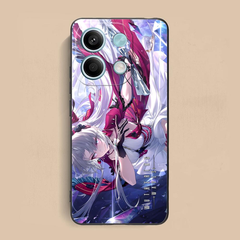 

Wuthering Waves Carlotta Phone Case for Xiaomi Redmi Note 14 13 12 11 10 9 S A Pro Plus Lite 5G Black Cover Smartphone Cellphone Redmi Note9