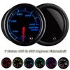 Universal Black 52mm 7 Color LED Water Coolant Temperature Temp Gauge Meter - °F