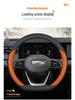 Ultra-thin Genuine Leather Steering Wheel Cover for Geely Geometry A, G6, M6, and C Cars, Suitable for All Seasons.
