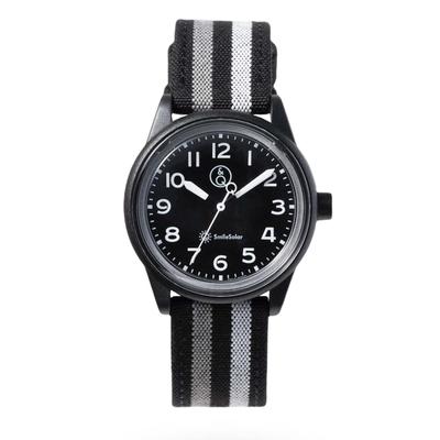 Q&Q SmileSolar (Q&Q Smile Solar) Solar-Powered Analog Waterproof Watch R01A-004JK Women's Black